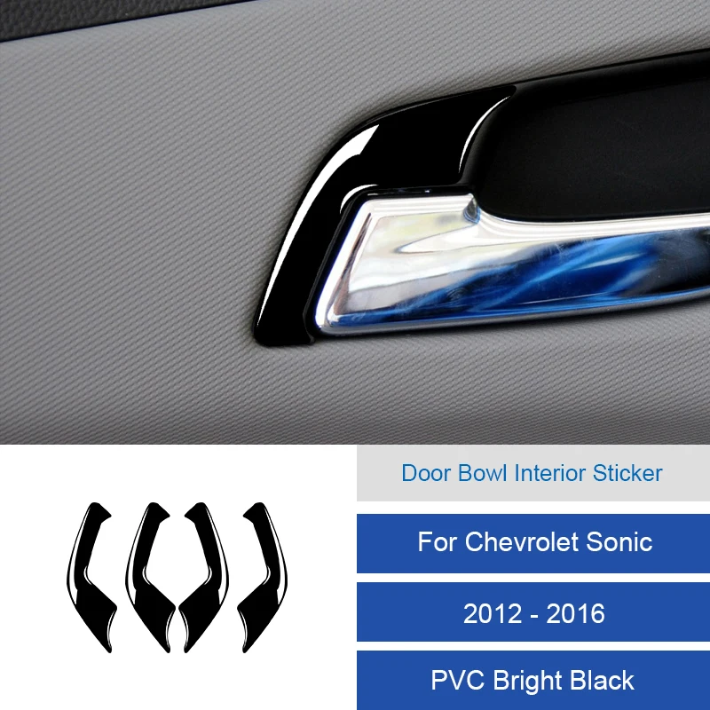 

Для Chevrolet Sonic 2012 2013 2014 2015 2016 углеродное волокно/ПВХ салон автомобиля мягкая отделка дверная чаша внутренняя наклейка украшение