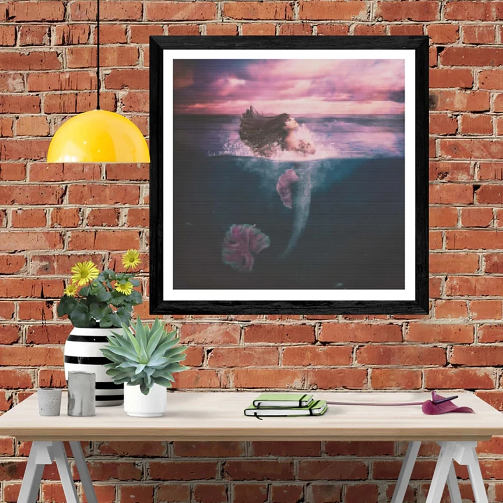 

DIY-5D Diamond Painting The little mermaid Splicing Set Full Diamond Embroidery Mosaic Picture Closed
