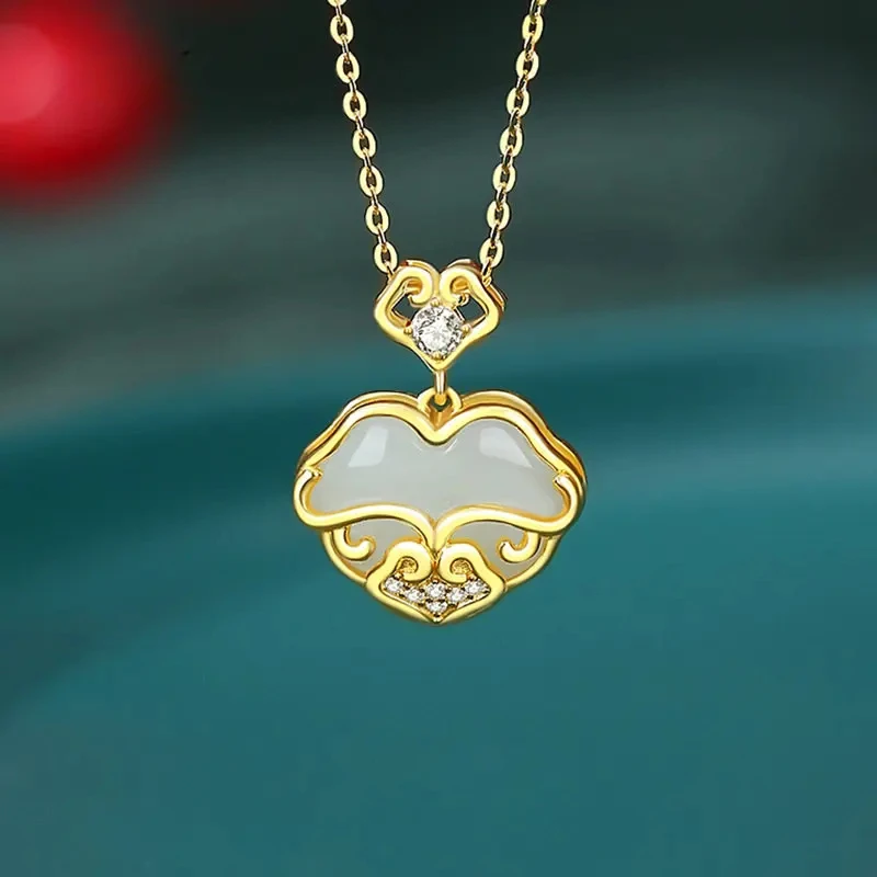 

Женское ожерелье из серебра 925 пробы, инкрустированное натуральным нефритом