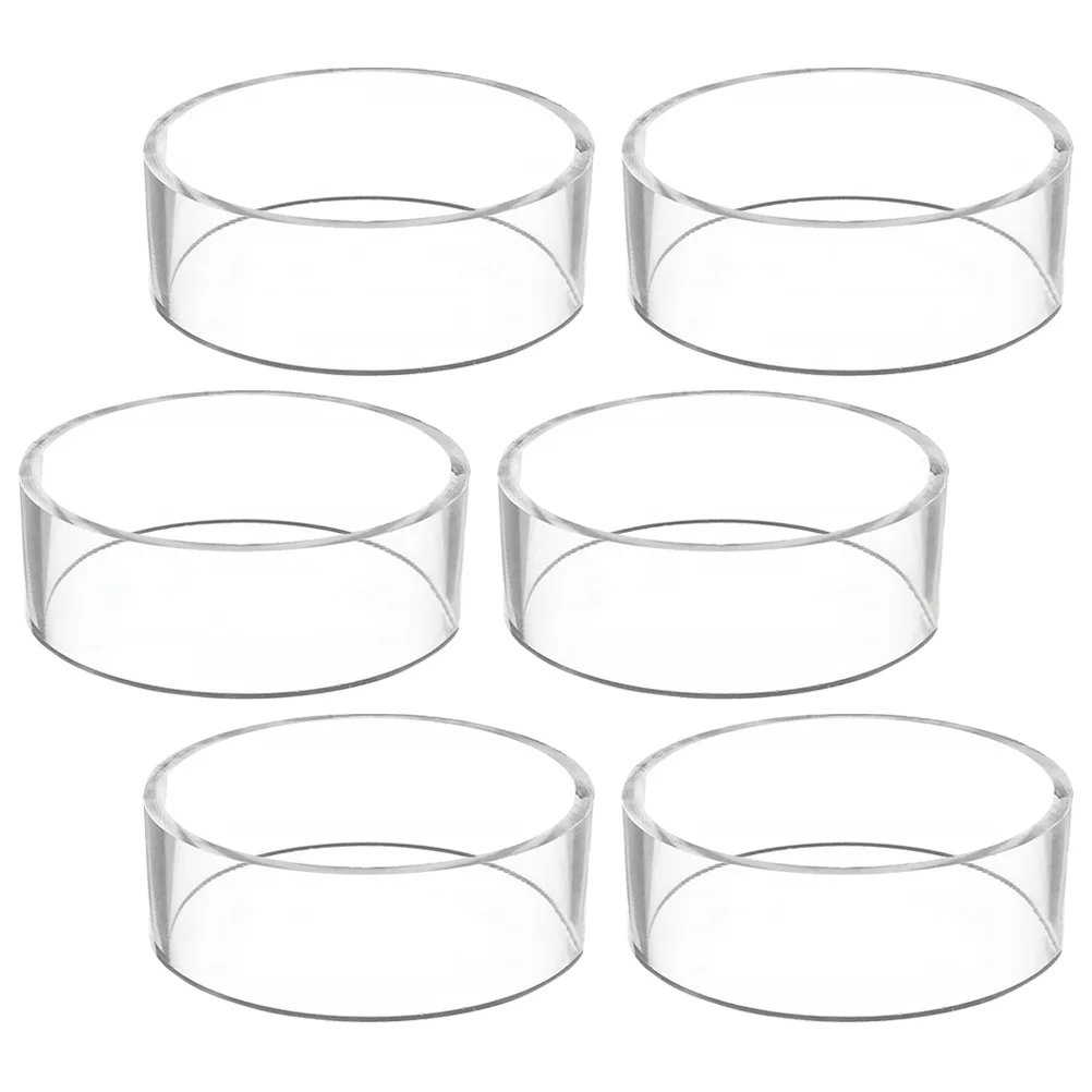 

6Pcs Basketball Racks Rugby Storage Racks Bowling Display Holders (Transparent)