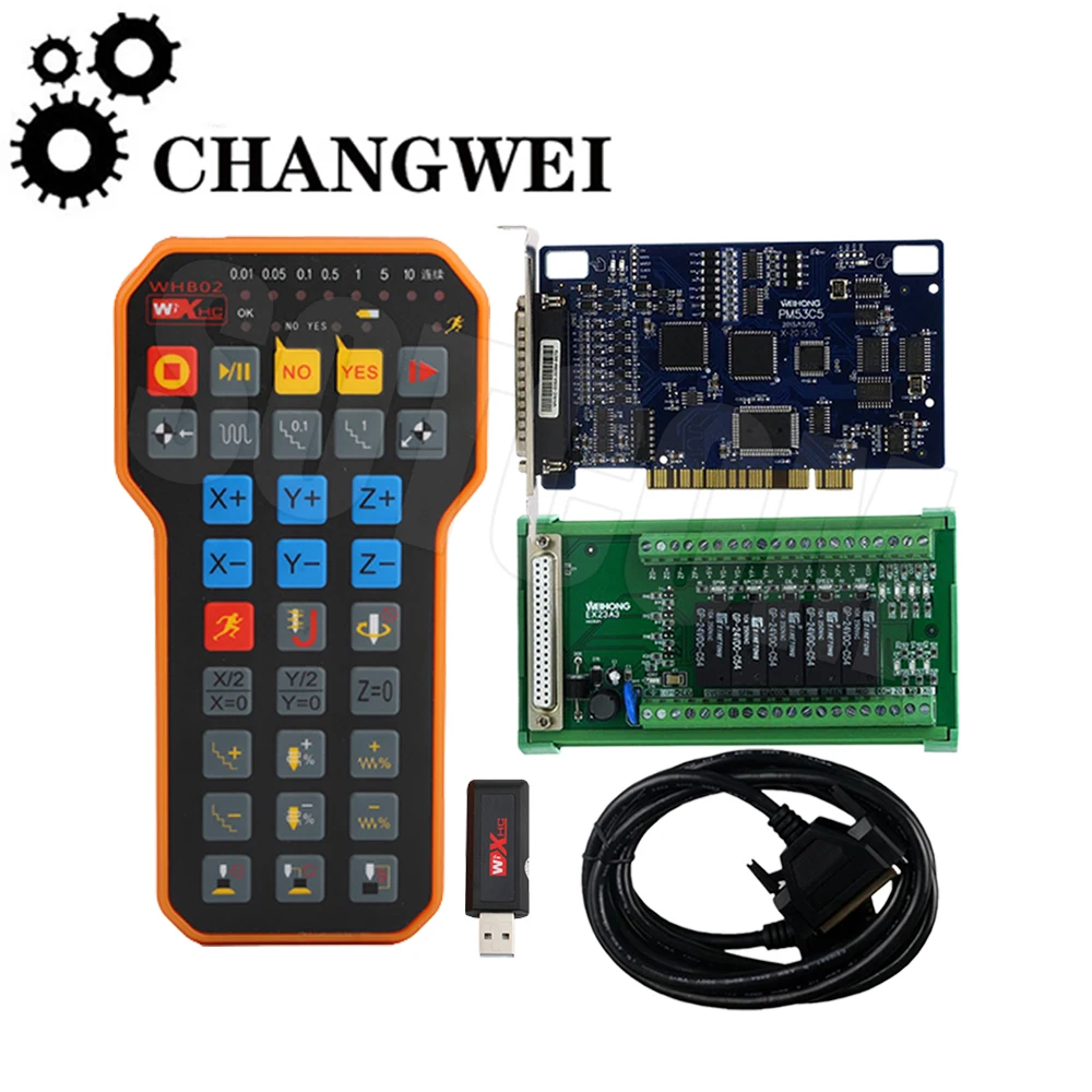 

Hot!cnc Pm53c Nc Studio 3-axis Controller V8 Compatible With Weihong Control System Usb Wireless Remote Control Xhc Whb02