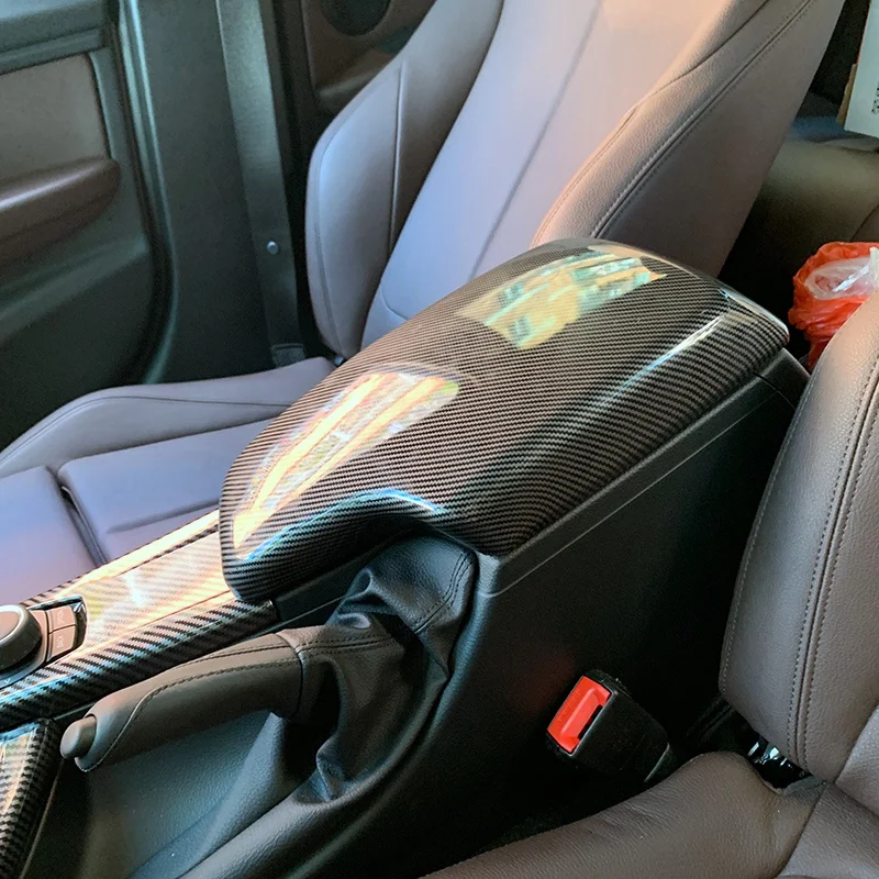 Для BMW 3 Серии F30 F34 318 320Li 3GT Панель Центральной Подлокотниковой Консоли Модификация Интерьера из АБС Карбонового Волокна.