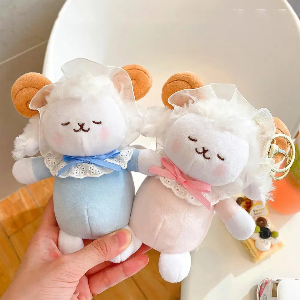 

Lovely Plush Sheep Pendant Keyring Sheep Plush Pendant Festival Toy Soft