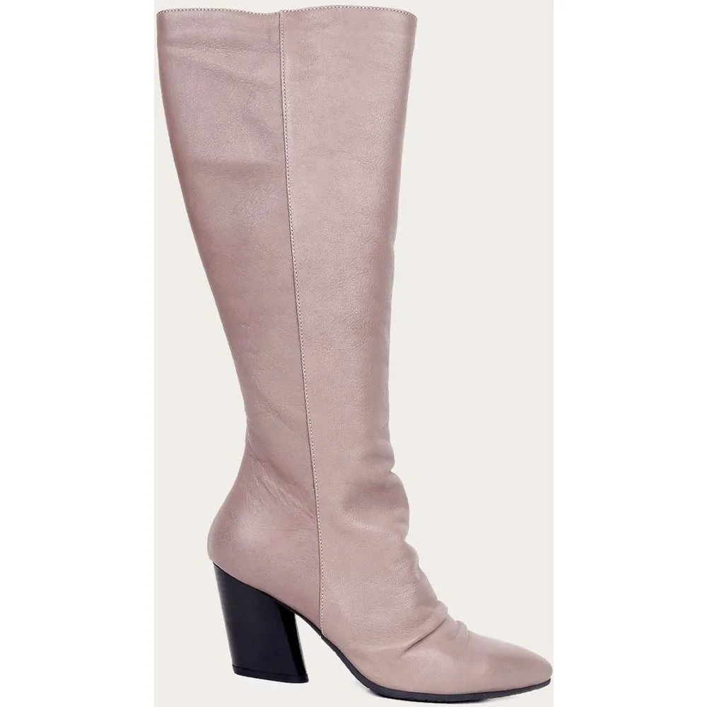 

Dorlie Leather Gray Women 'S High-Heeled Boots