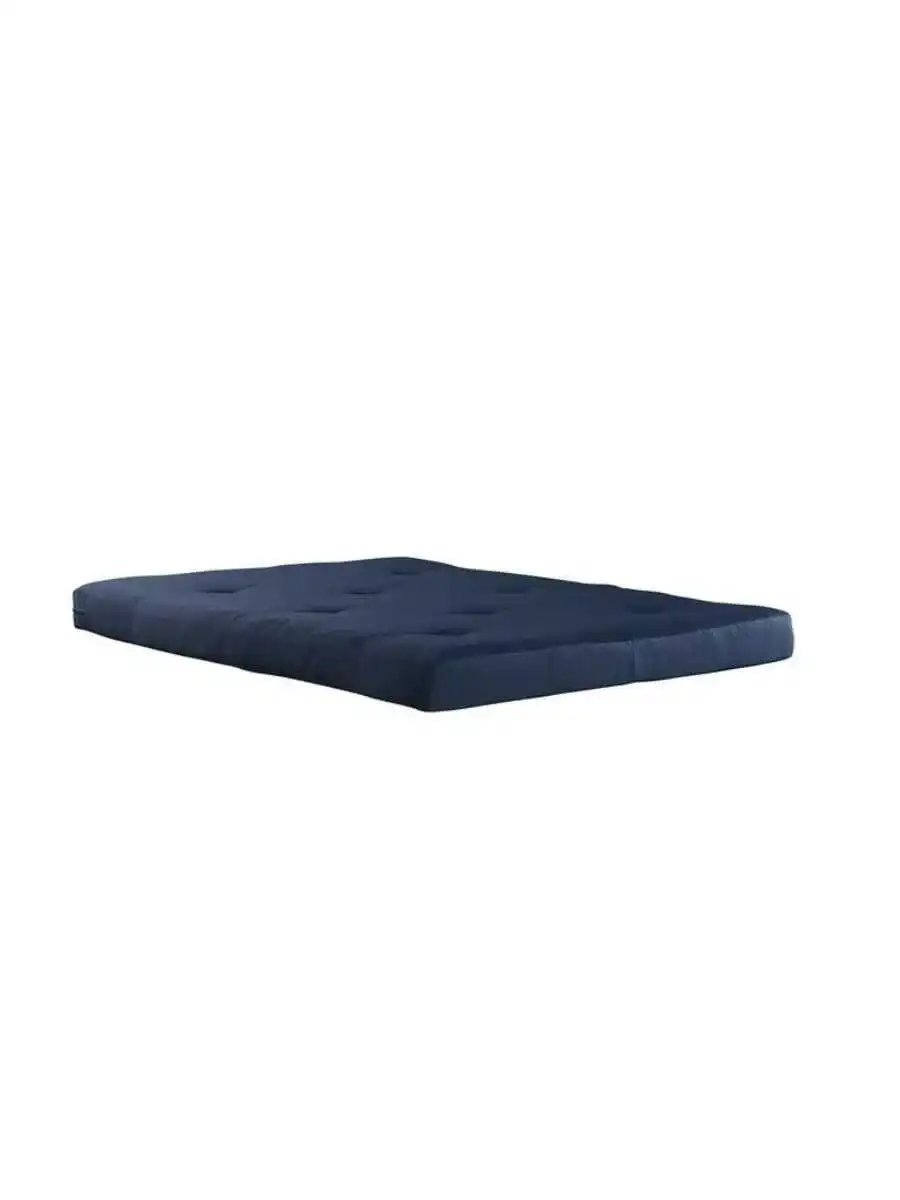 

6 Inch Futon Mattress with Tufted Cover and Polyester Fill, Full, Black