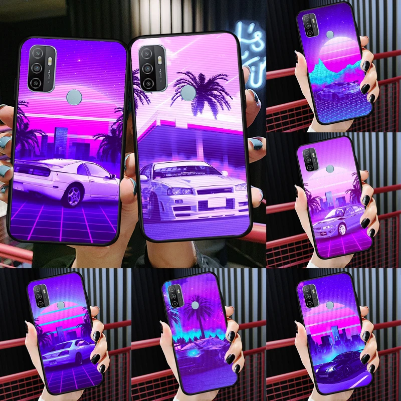 

Skyline Silvia JDM Cars Neon Synthwave For OPPO Find X5 Pro X3 Pro A5 A9 A31 A53 A54 A74 A94 A15 A52 A72 A83 A93 A16 Cover Case
