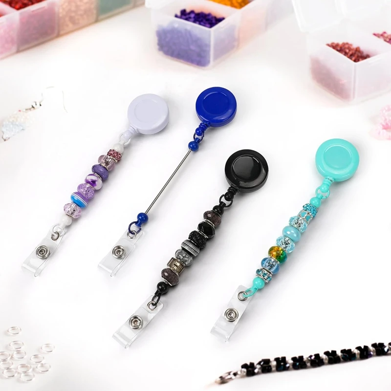 12 комплектов выдвижных катушек для значков с бисером зажимы держателем