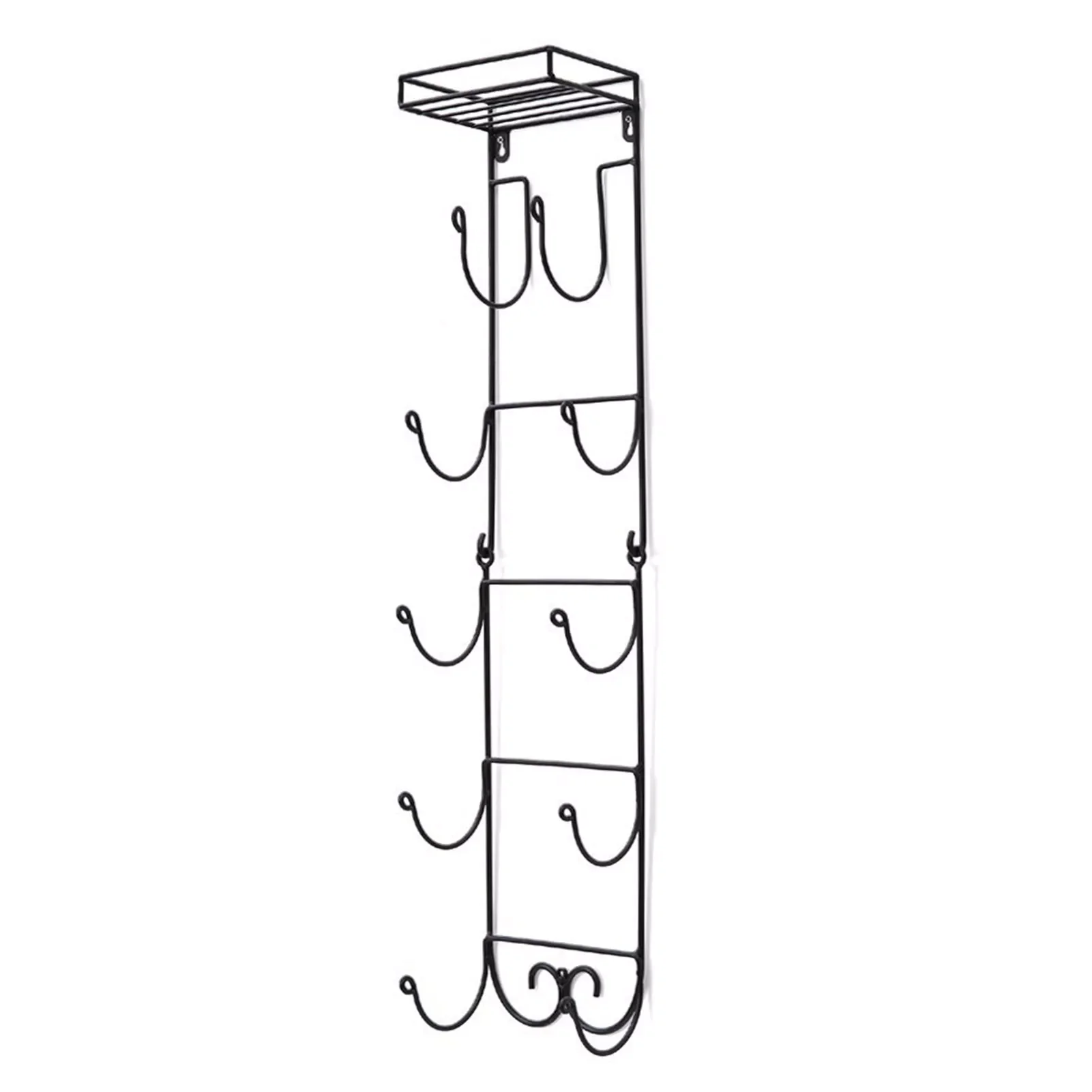 

Железная настенная вешалка для винных бутылок, настенная вешалка для полотенец, кухни, бара, выставочный органайзер для хранения, домашний ...