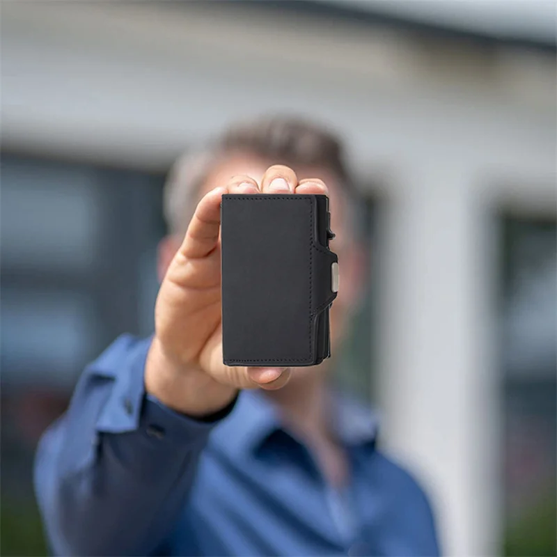 

Мужской тонкий бумажник из углеродного волокна с Rfid-защитой