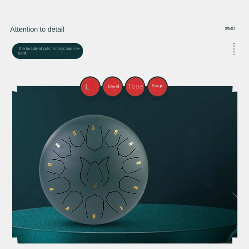 6-Inch 11-Tone Rain Drum Outdoor Garden Waterproof Music Forget Friends Adult Handheld