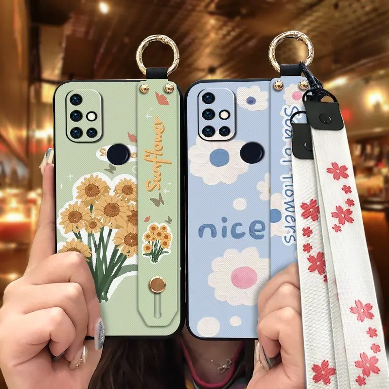 wristband anti knock phone case for oneplus nord n101nord n10 for girls waterproof lanyard free global shipping