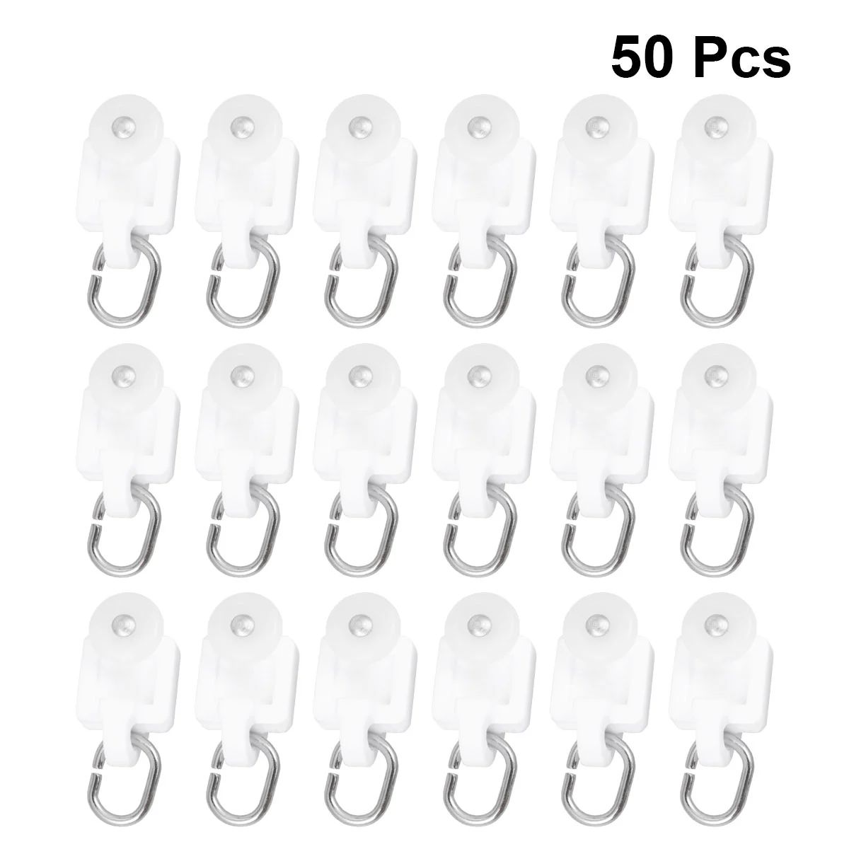 50PCS Curtain Rolle Rail Accessories Mute Hook Track Pulley Roller | Automatic Control System