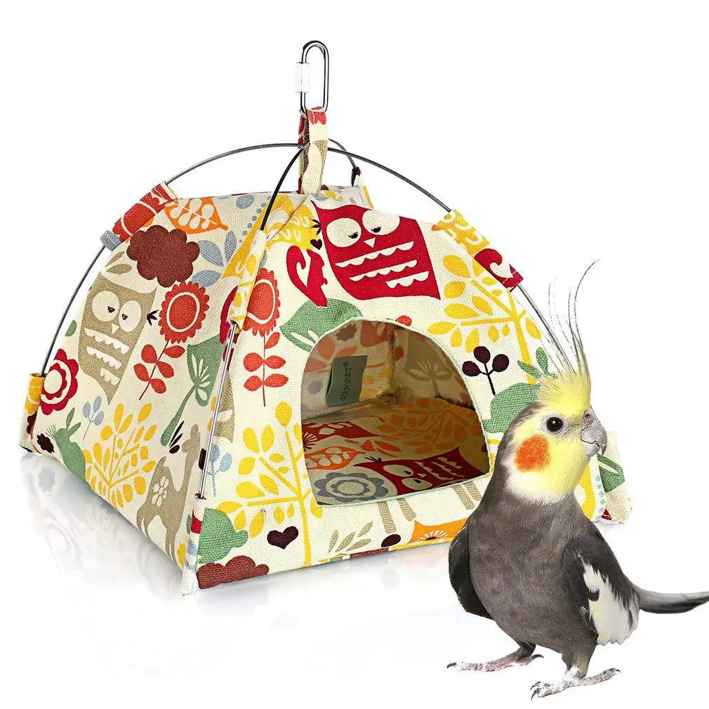 

Bird Nest House Bed Parrot Hamster Habitat Cave Hanging Tent Hammock Parakeet Lovebird African Grey Budgies Cockatiels