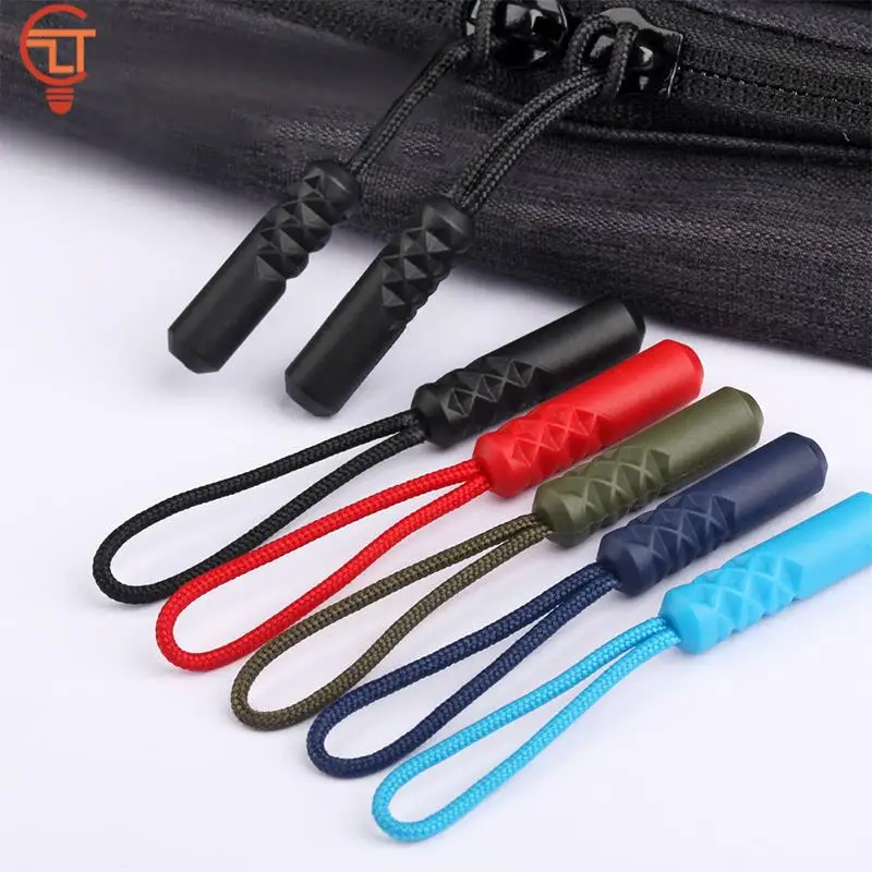 10Pcs PVC Cord Zipper Pull Strap Zipper Pull Puller Zipper Pulls Replacement for Apparel Bag Tactical Backpack Accessories