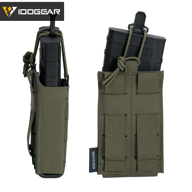 IDOGEAR Tactical LSR 556 Pouch Singel Carrier MOLLE Laser Cut With Quick Release Clip 35125