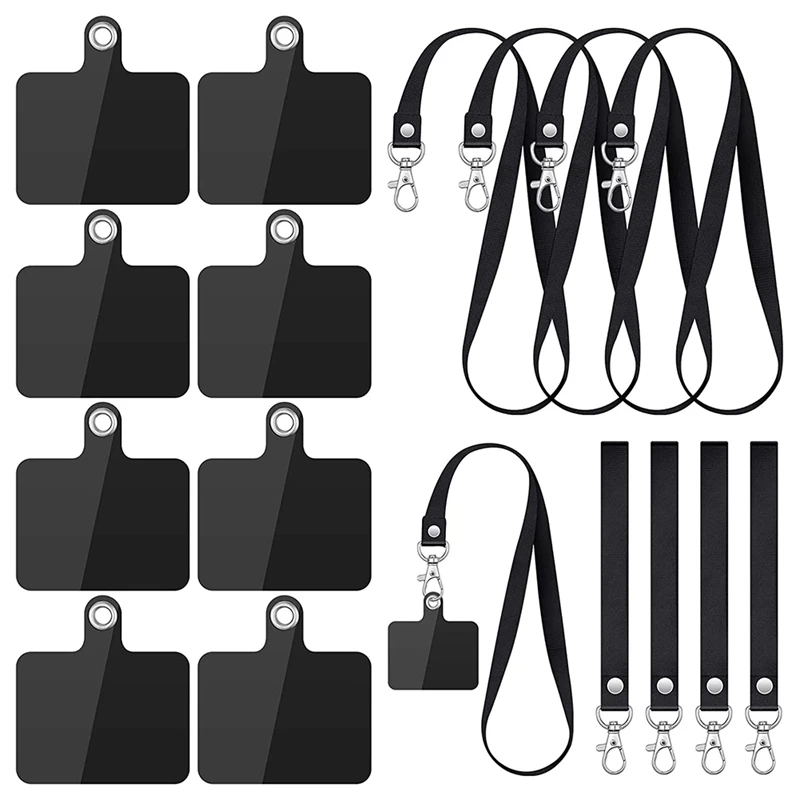 

8 Sets Phone Lanyard,Cell Phone Neck Lanyard Holder And Phone Wrist Strap With 8 Phone Tab Universal For Phone Case