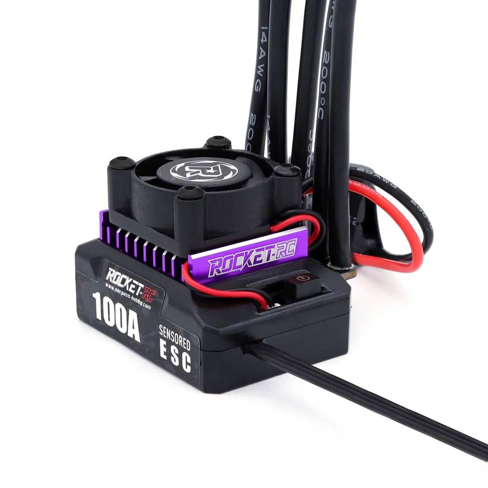 Фото Запчасти для гоночного автомобиля 1/10 RC ROCKET RC 100A ESC с двигателем CH10 540, 10,5 т, 13,5 т, 17,5 т, 21,5 т, бесщеточный комбинированный набор с датчиком, вал 3,175 мм №3