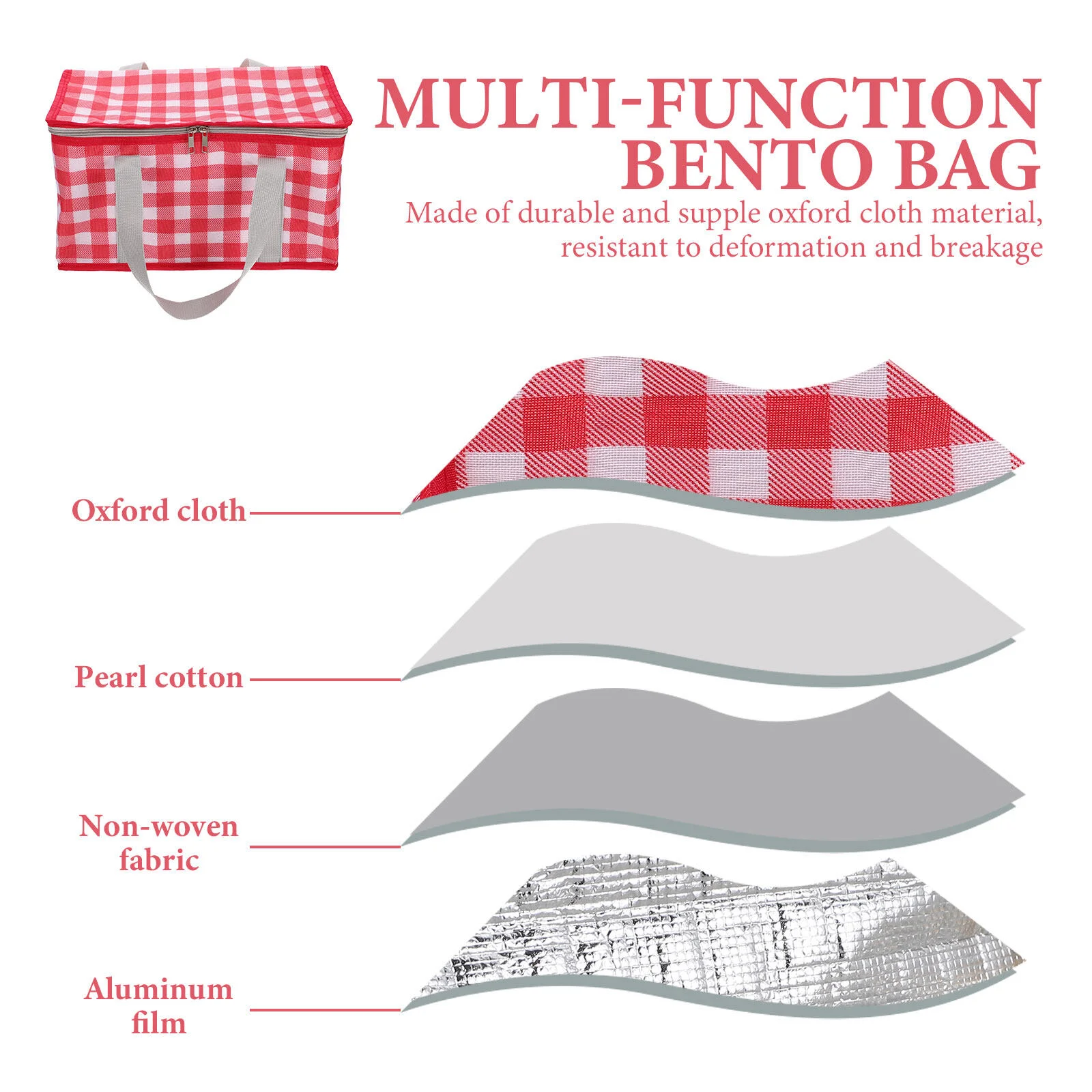 

Портативная сумка-холодильник Bento, водонепроницаемая изолированная сумка-тоут из ткани Оксфорд, уличные аксессуары для кемпинга
