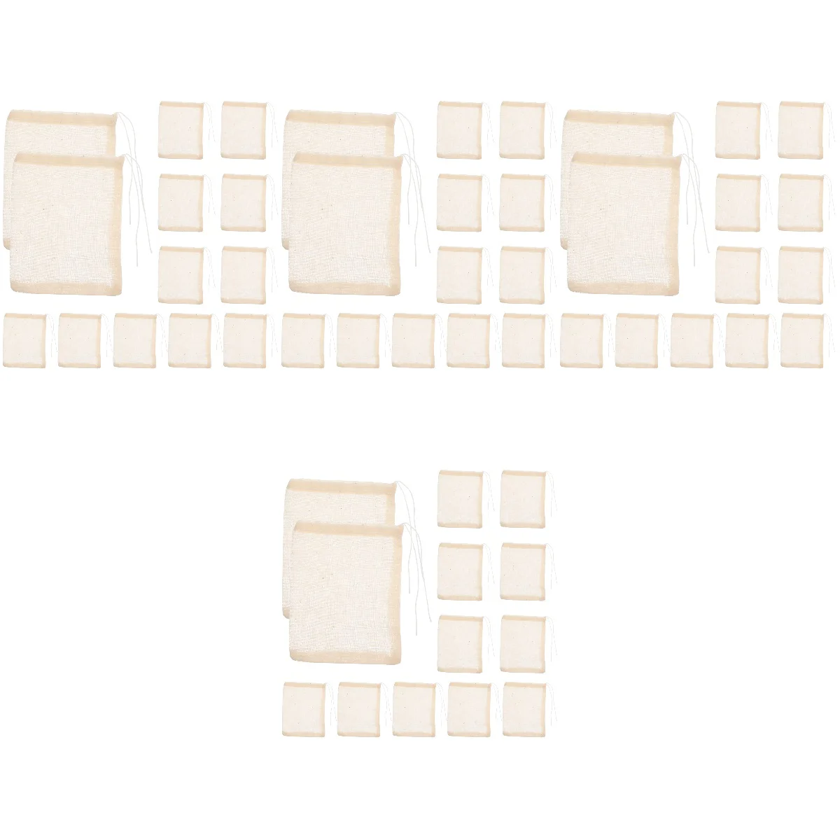 

200 Drawstring Strainer Bags Cotton Filter Bags for Dried