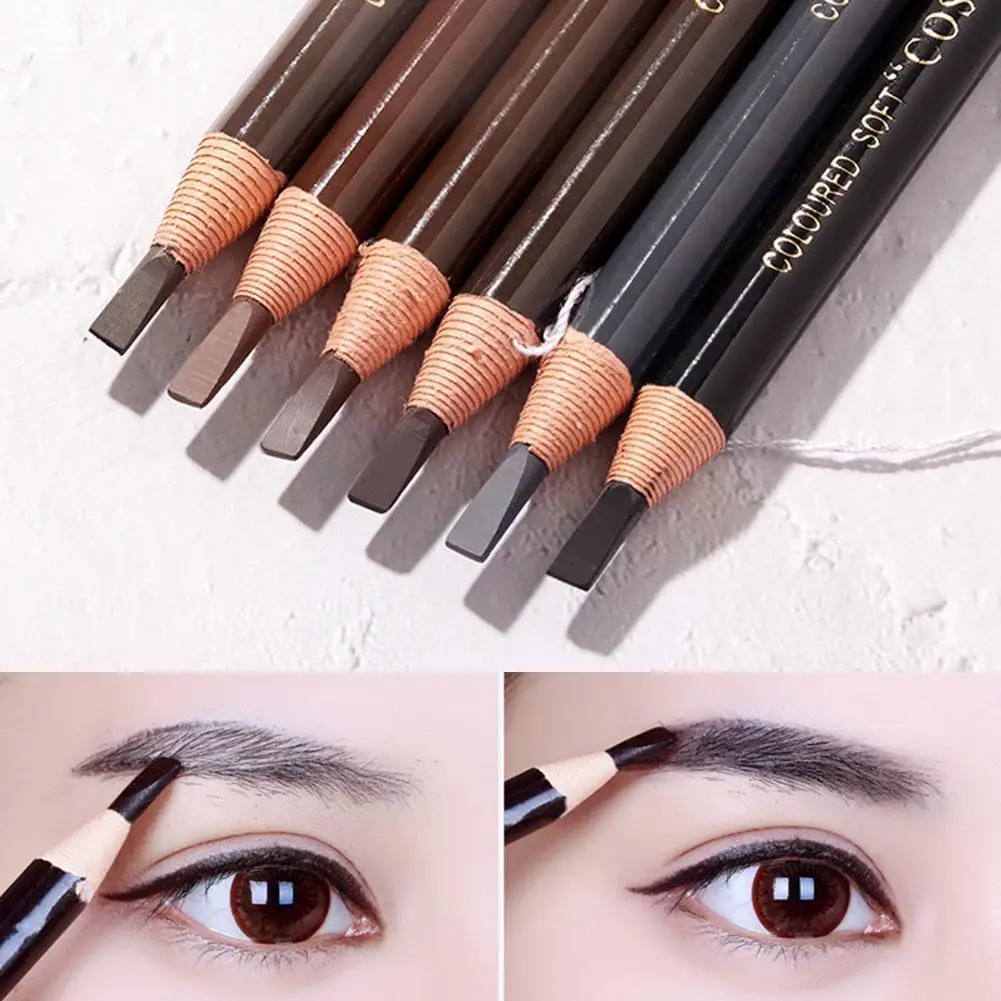 

5 Colors Natural Eye Brow Waterproof Eyebrow Pencil Makeup Enhancer Black Women Tint Pen Dye Pencil Tools lasting Brown Lon S3F5