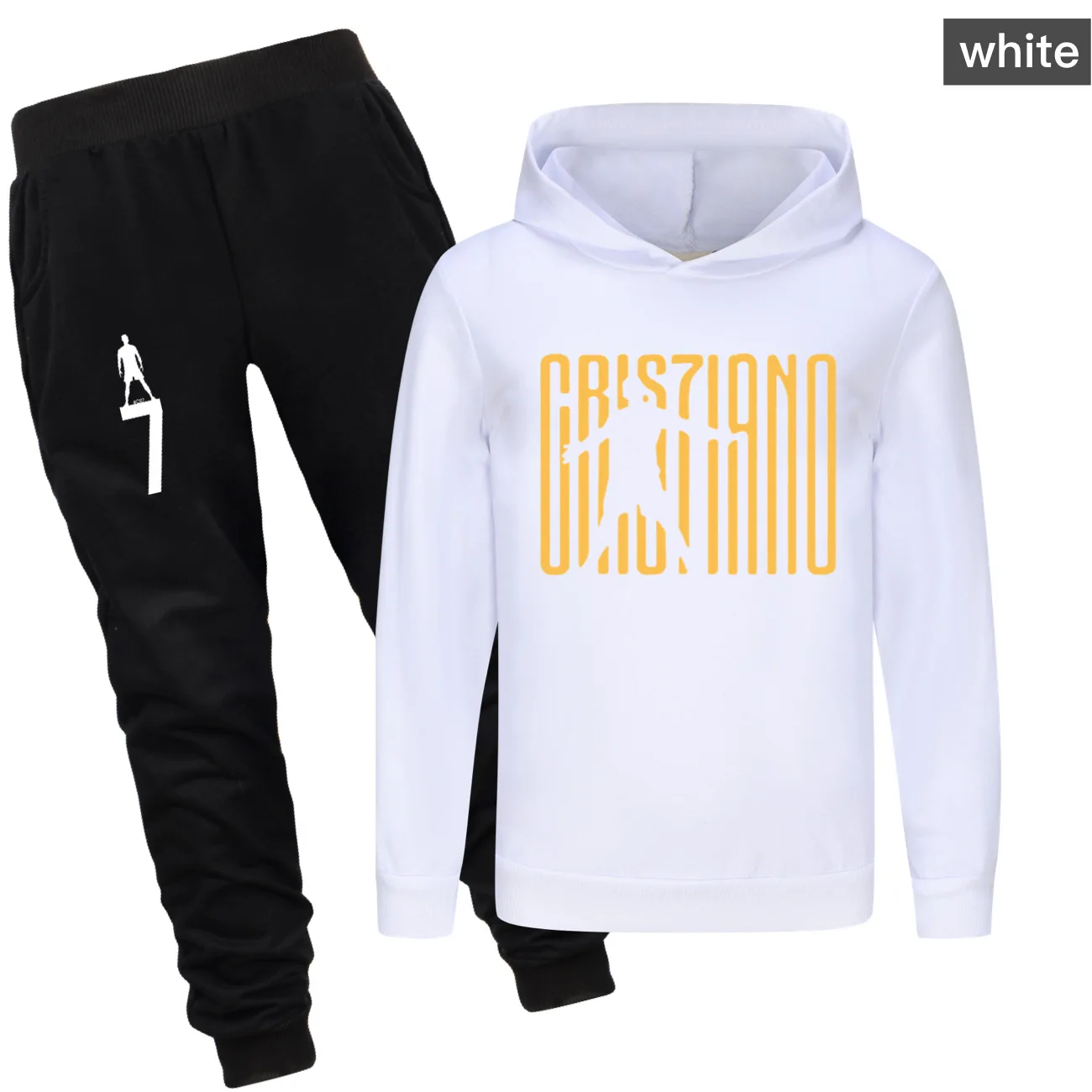 New The Best FIFA Men's Player Autumn Kid Long Sleeves Hoodies Set Boys Football CR7S Print Sweatershirt Baby Girl Costume