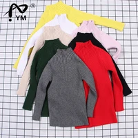 new baby girls ribbed sweater 2022 girls sweaters solid candy color boys sweaters autumn knitted kids clothing girls pullove