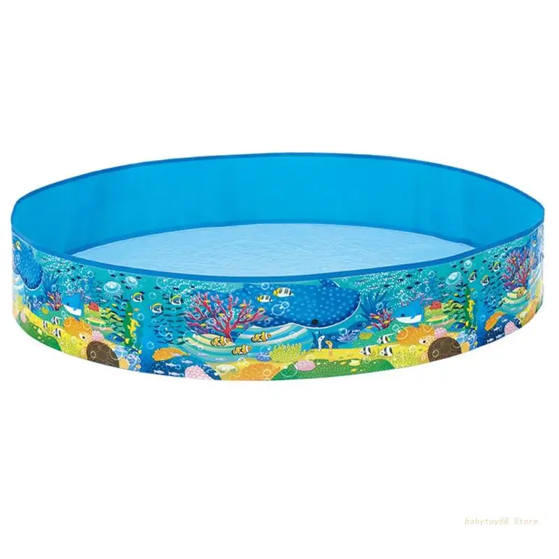 

Y4UD 1PC Outdoor Game for Toddlers Paddling Pool Interactive Above-Ground Pool Inflation-free Hard Plastic Kiddie Round Pool