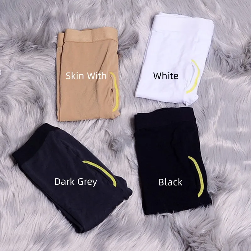 New Winter Solid Color Nylon Long Johns Are Tight Warm Velvet Running Tights Pantyhose For Men