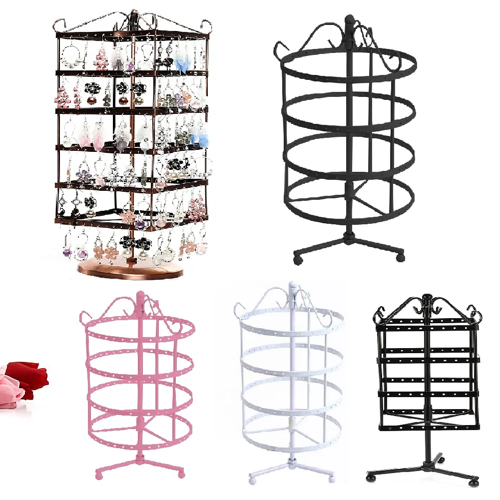 

288 отверстия 6-layerсерьги Органайзер держатель ювелирных изделий Ожерелье подставка для браслетов Вращающиеся Серьги Подставка для ожерелья...