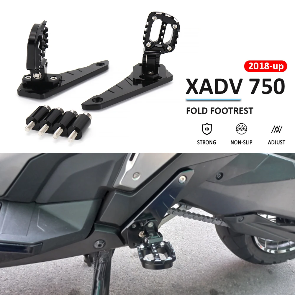 XADV750 2021 Folding Footrests For HONDA XADV X-ADV 750 XADV 750 Aluminum Alloy Rear Pedal Foot Stand Passenger Foot Pegs