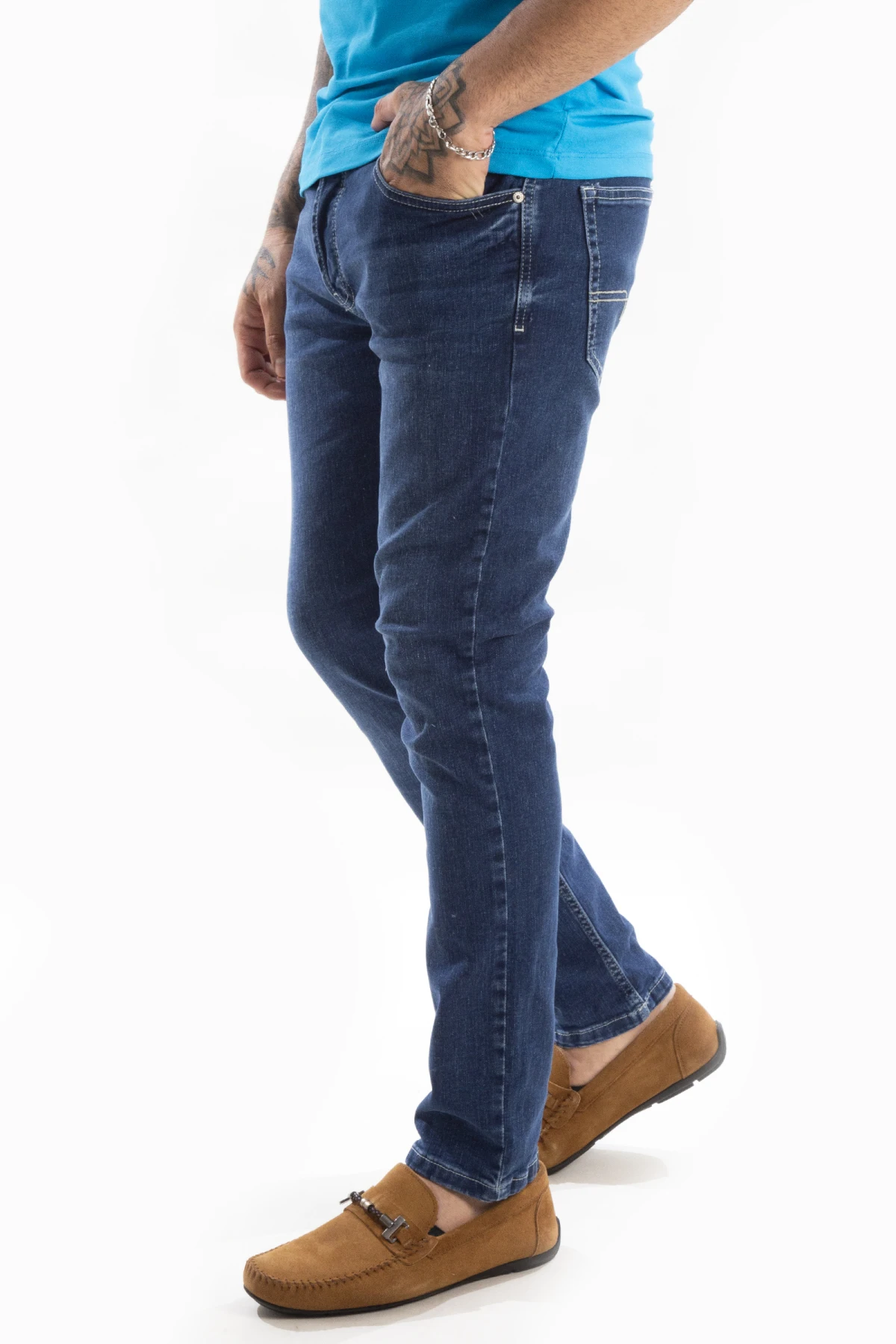 

DeepSEA Lycra Narrow Cut Polished Yıpratmalı Men 'S Jeans Pants 1802007