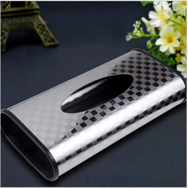 Smooth Stainless Steel Tissue box with Glossy Protective Colors