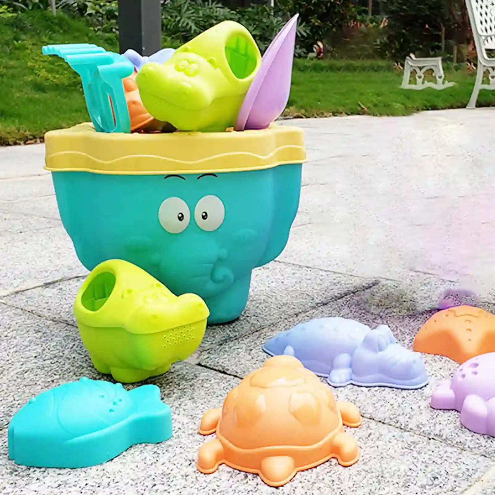 

10 шт. набор инструментов для пляжа с милой моделью животных для детей Веселая песчаная игра водный пляж морские подарки пляжные игрушки пес...