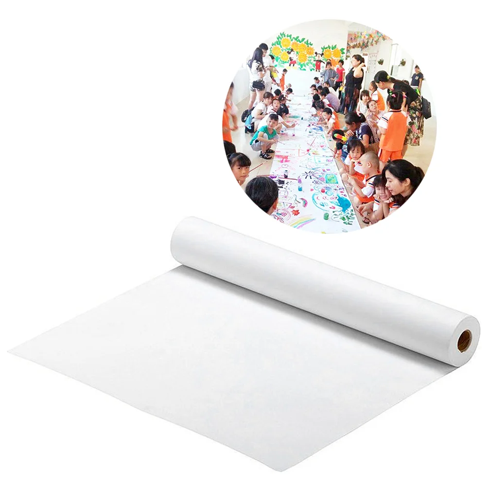 

2pcs White Drawing Paper Roll Chinese Japanese Calligraphy Practice Writing Sumi Drawing Xuan Rice Paper for Painting Brush