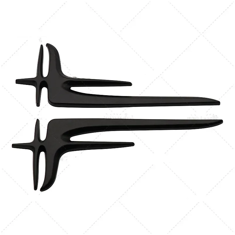 1 пара 3D ABS черные Серебряные Автомобильные Боковые крылья эмблема значок