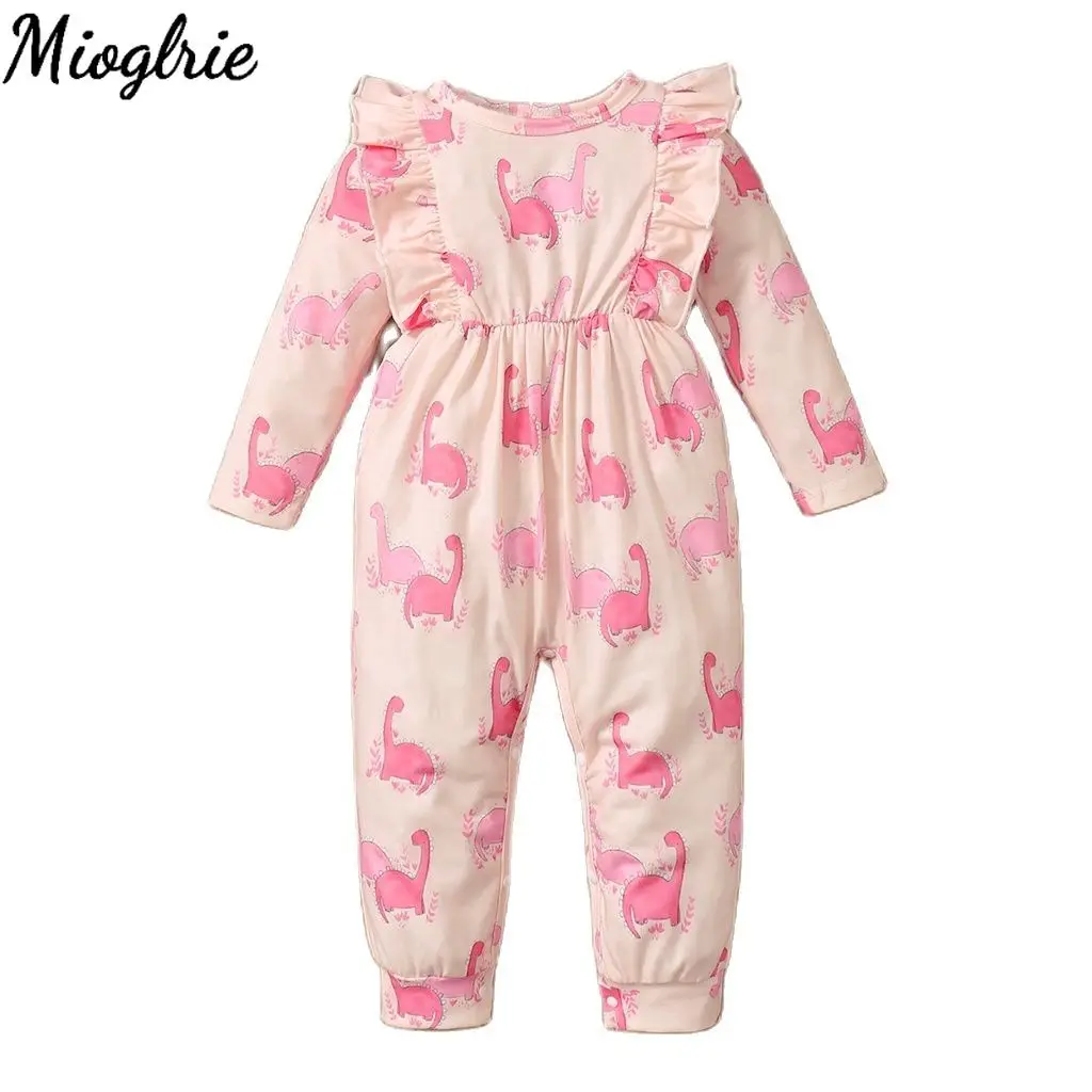 Одежда для маленьких девочек комбинезоны с рисунком фламинго Дешевые предметы