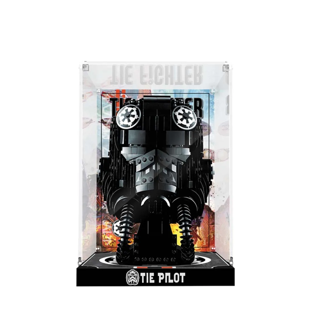 

Acrylic Display Box for Lego 75274 TIE Fighter Pilot He Dustproof Clear Display Case Model Toy Show Box (Lego Set not Included）