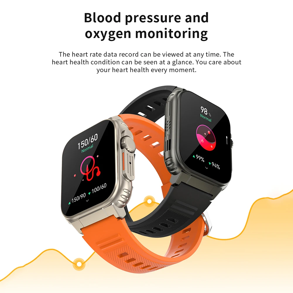 

Smart Watch 2.0inch Fitness Smartwatch Heart Rate Health Monitor IP68 Waterproof Bluetooth-compatible Call Multiple Sports Modes