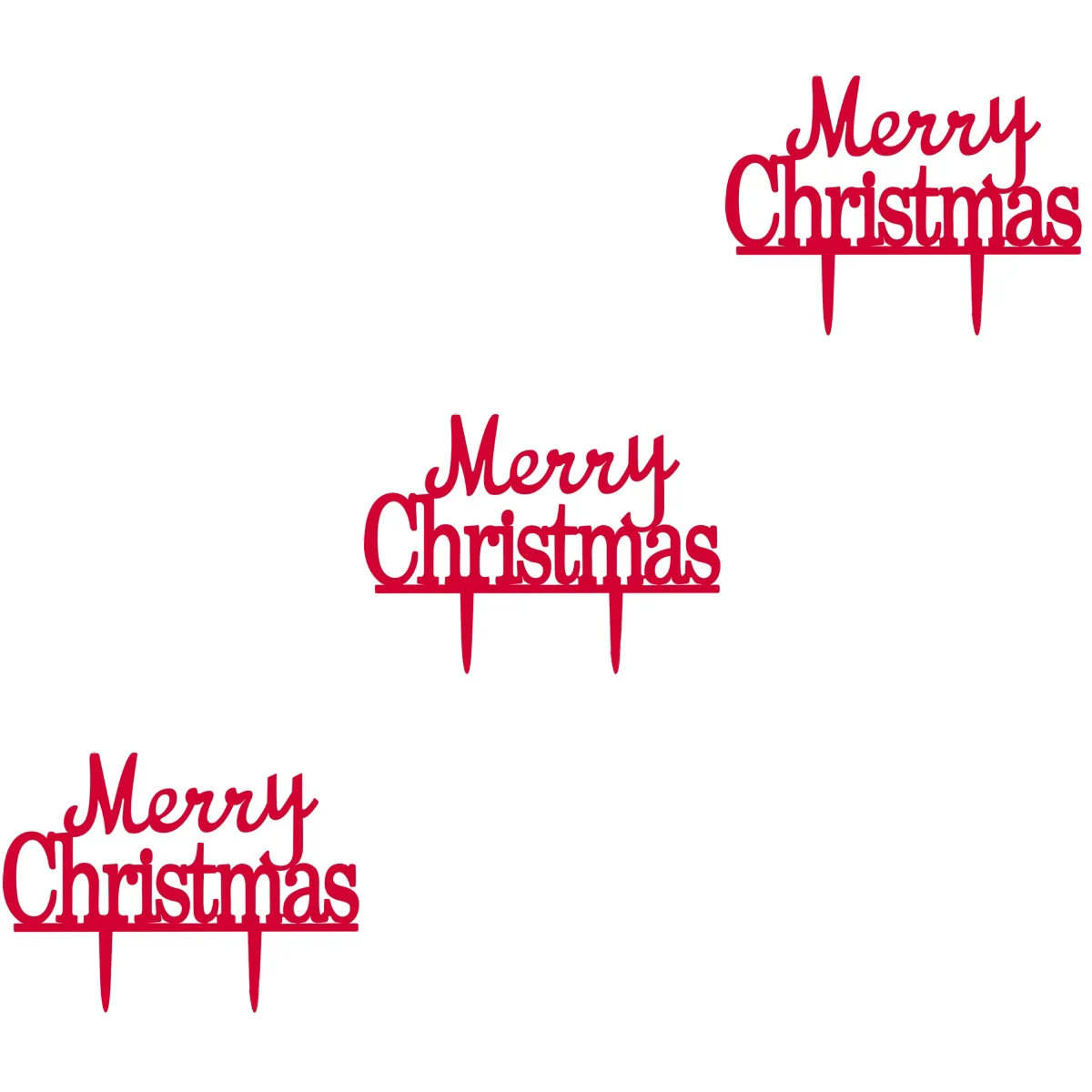 

Christmasmerry Picks Cupcake Toppers Decorationpick New Year Dessertholiday Appetizer Birthday Cocktailparty Supplies Toothpicks