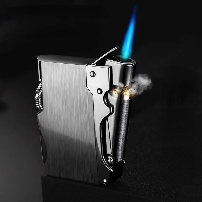 

New Windproof Gas Lighters Blue Flame Creative High-End Shape Gift