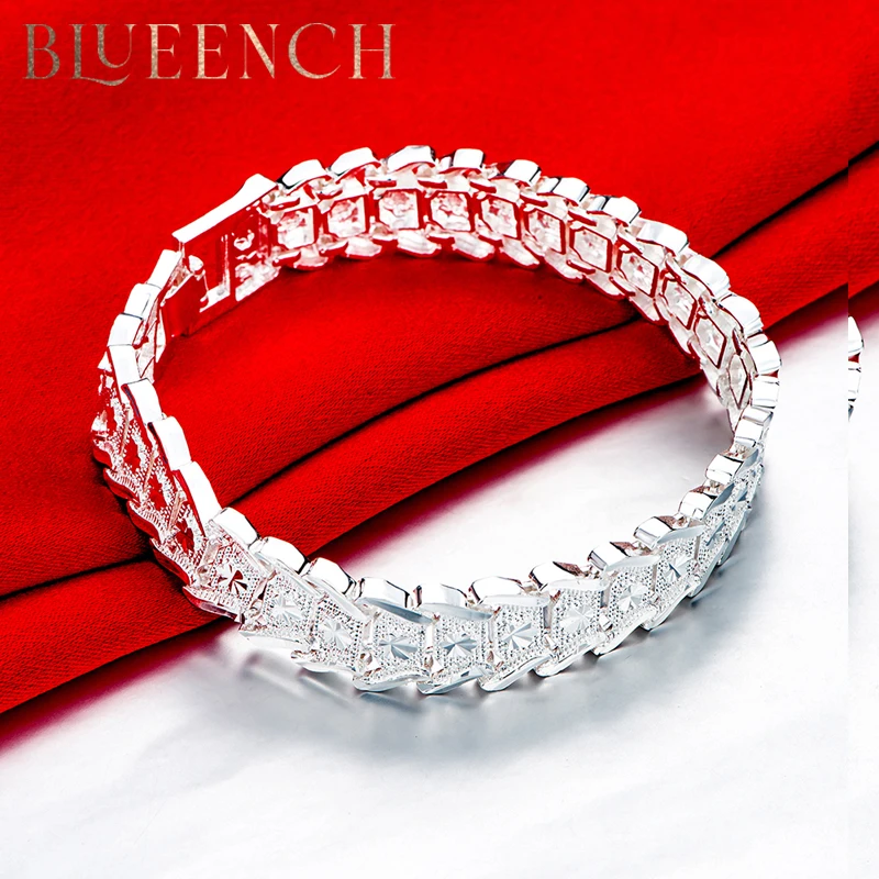 

Hot new 925 sterling silver Bracelets for men classic noble chain fashion Wedding party Christmas gifts Jewelry