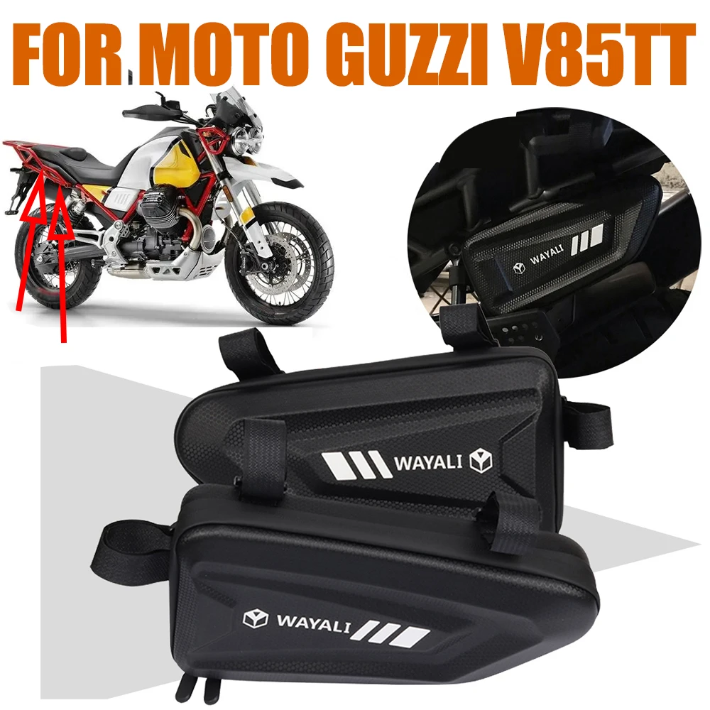 Bolsa lateral de almacenamiento de herramientas de carenado para motocicleta, bolsa triangular de parachoques para MOTO guzi V 85 TT V85TT V85 TT 85TT, accesorios