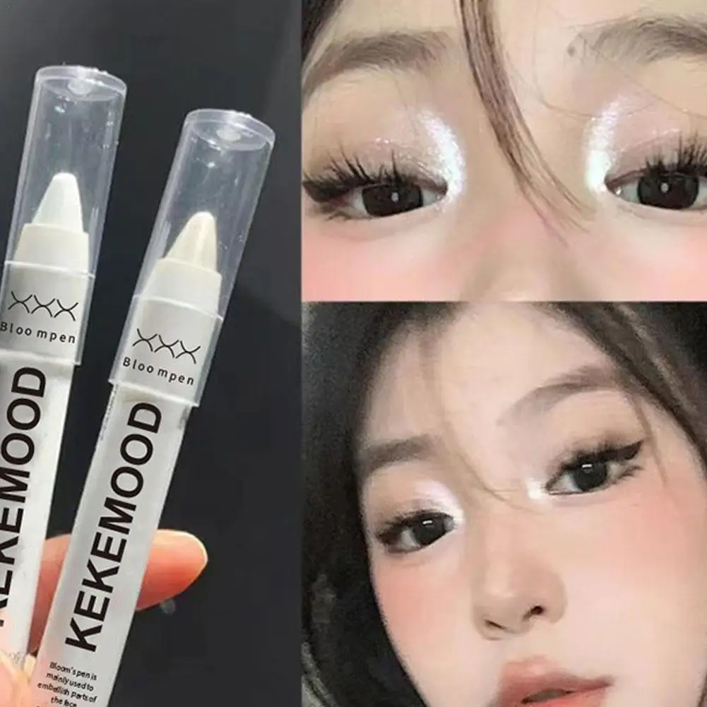 

Matte White Lying Silkworm Highlighter Pen Eyes Corner Brightening Pearl High-gloss Eyeliner Waterproof Glitter Eyeshadow Stick