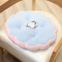 cartoon plush edge petals sitting cushion pillow thickened circle cushions student office chair tatami cushion home decoration