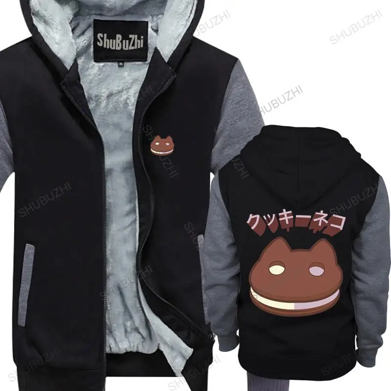 

Men thick hoodies pullover Cookie Cat Jap Text hoodie - Steven Universe warm hoody homme bigger size