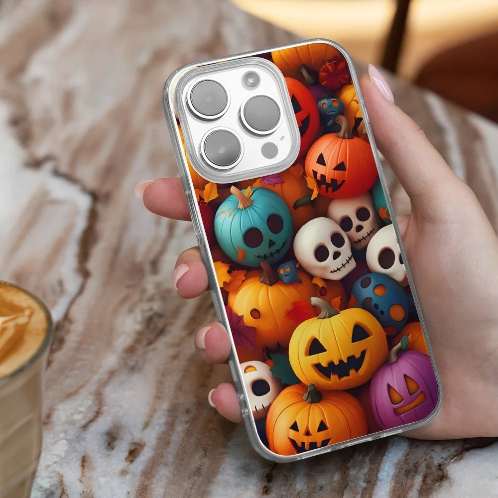 Чехол для мобильного телефона в стиле Хэллоуина iPhone X XR XS Max 11 12 13 Pro Mini 14 15 16 7 8 Plus