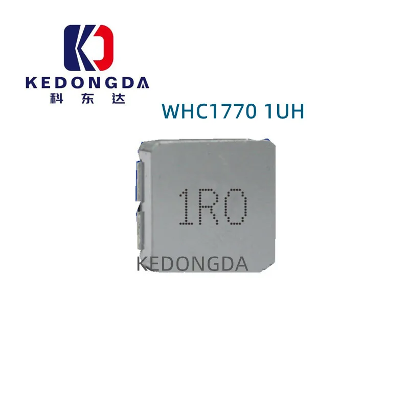 

10PCS 60A current WHC1770 1UH silkscreen 1R0 inductance integrated molding high current patch inductance 17*17*7
