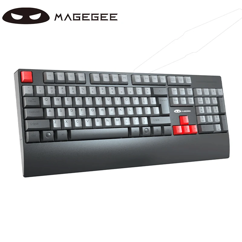 Клавиатура MageGee V500 Беспроводная Бесшумная эргономичная с RGB-подсветкой