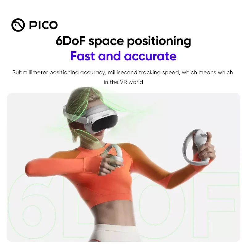Фото Новейшие очки Pico 4 VR, все в одном, виртуальная реальность, смотреть телевизор, 4K дисплей, 8 ГБ, VR гарнитура, играть в паровые VR игры 2022 №2