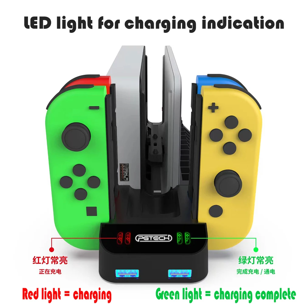 Для переключателя NS и Oled джойстика контроллер Зарядное устройство Док-карта